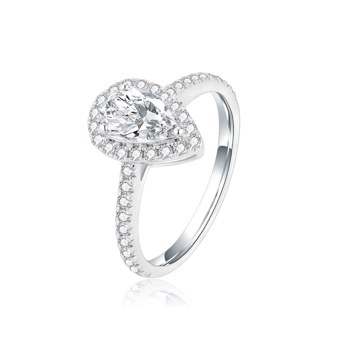 Pear Shaped Diamond Engagement Ring Rex Jewellers - Throne