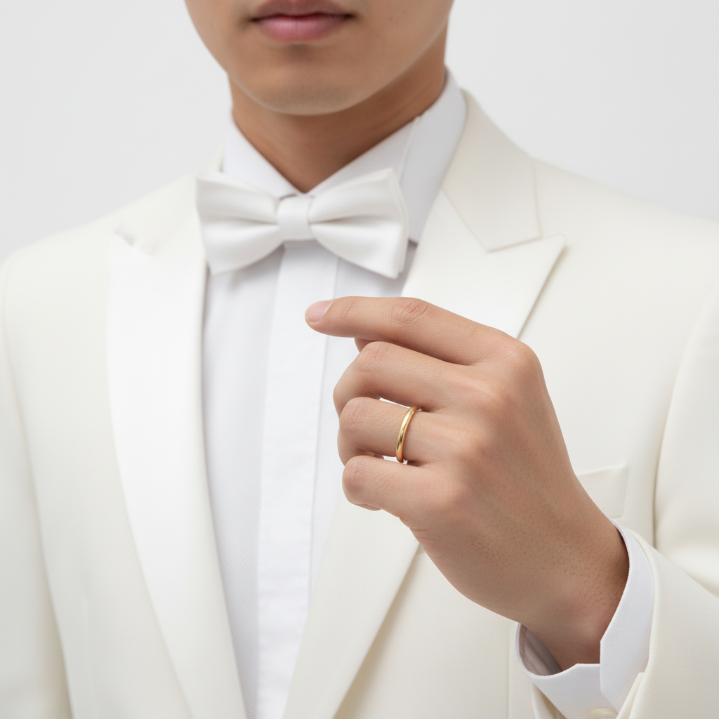 2MM Wedding Band - Tungsten 9ct Gold - Men's & Women's Rings