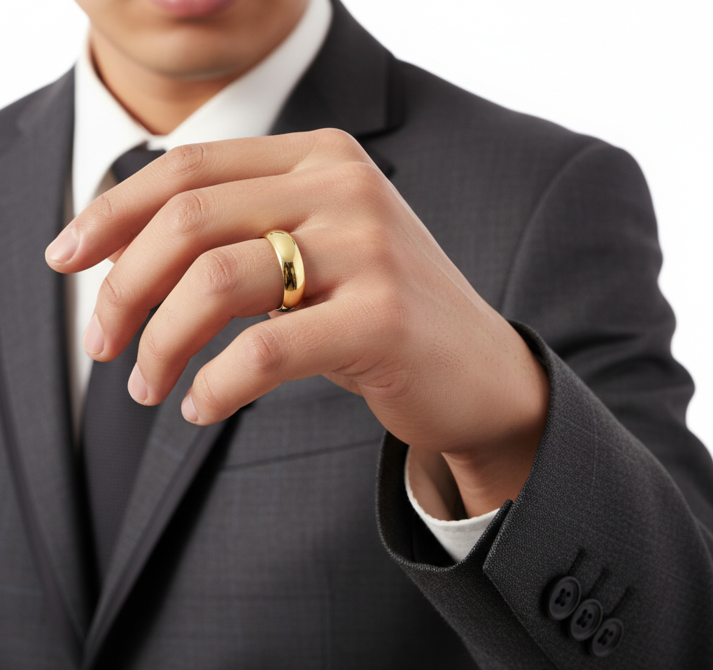 6MM Gold Tungsten Wedding Band - Men's & Ladies' Durable Ring