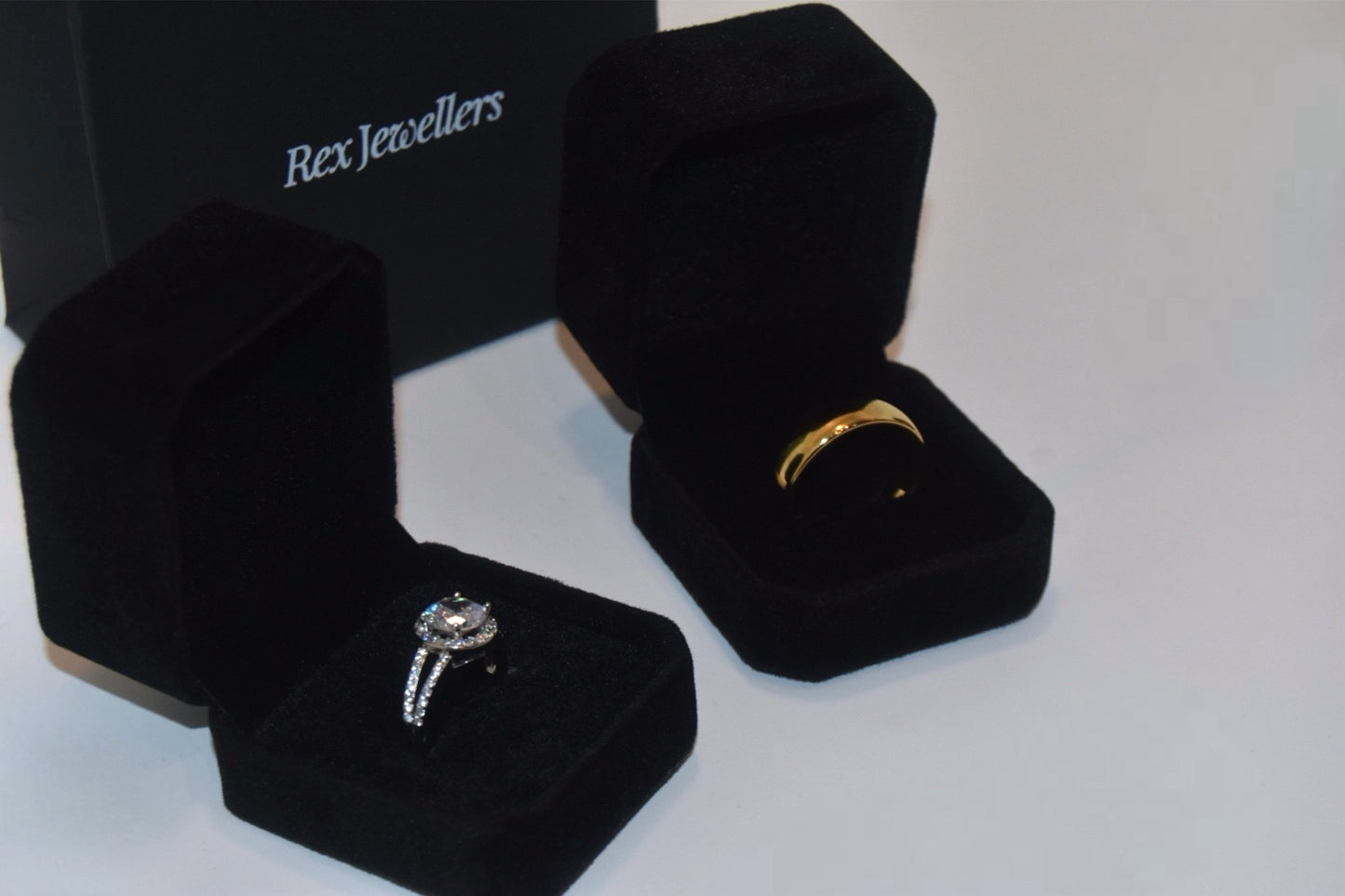 Round Cut Halo Engagement Promise Rings - Cheap & Affordable - Queen