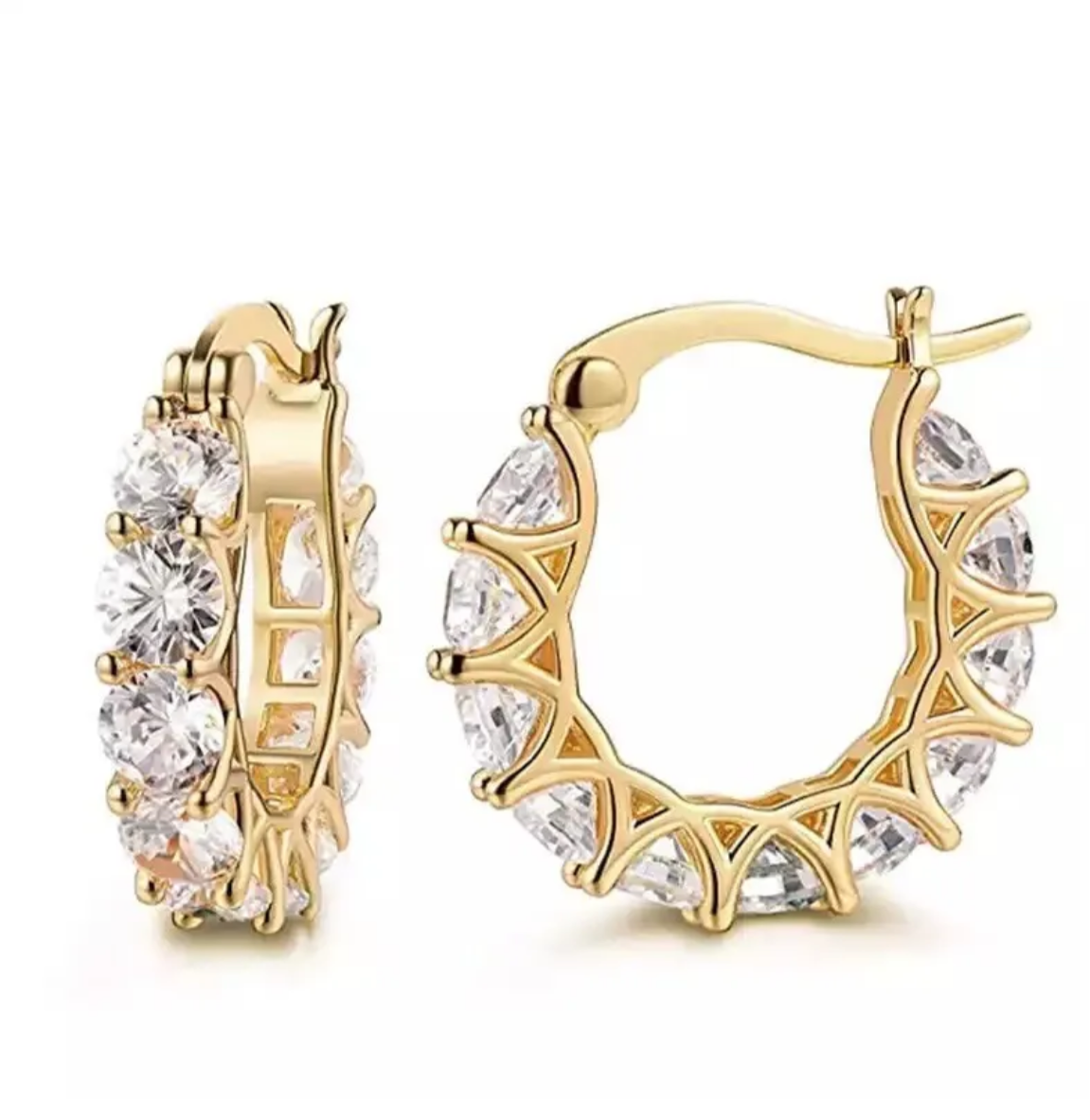 Crystal Hoop Earrings Rex Jewellers- Shimmer