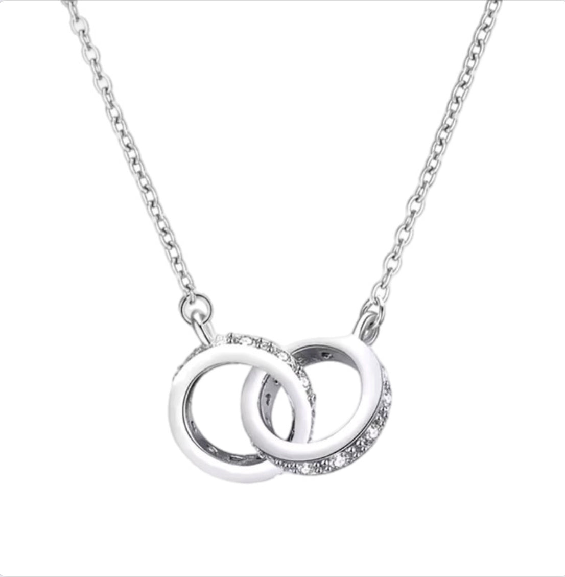 Interlocking Circle Necklace Gift For Girlfriend & Women - Locked in