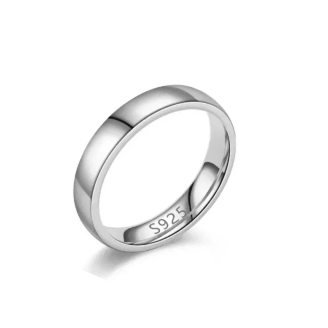 4MM Silver Wedding Band Sterling Silver 925 Wedding Rings