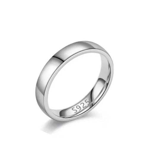 4MM Silver Wedding Band Sterling Silver 925 Wedding Rings