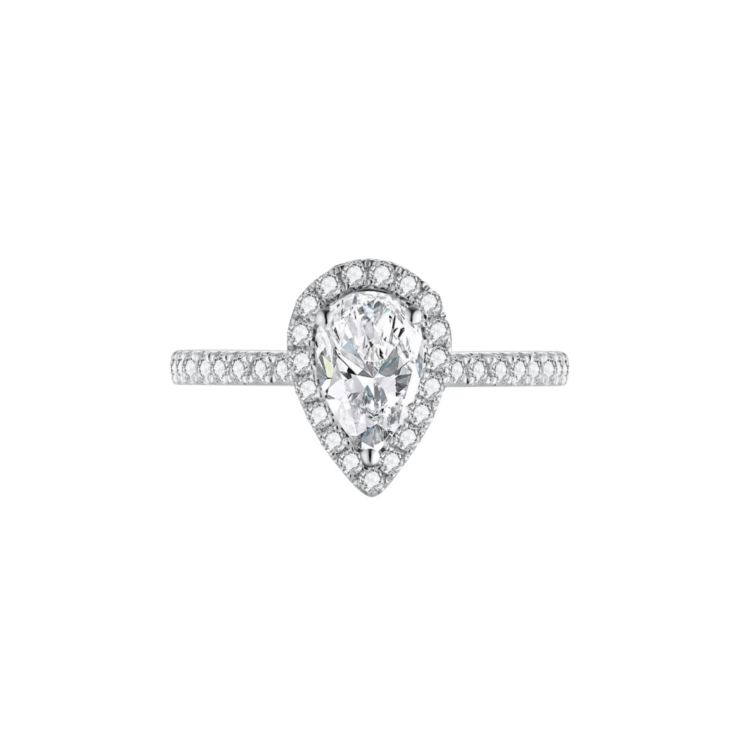 Pear Shaped Diamond Engagement Ring Rex Jewellers - Throne