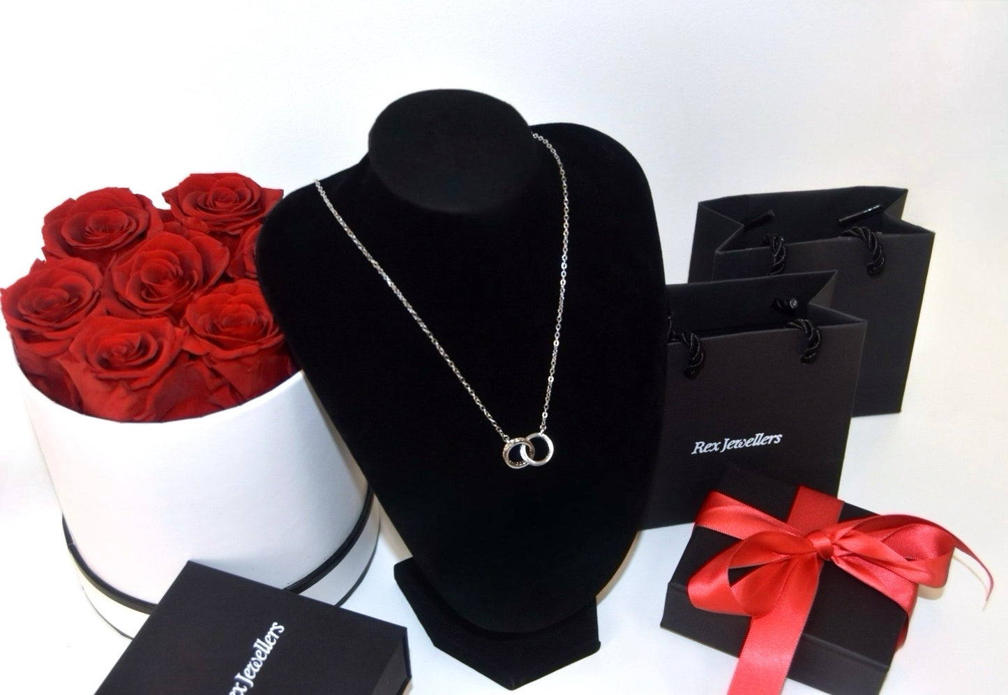 Interlocking Circle Necklace Gift For Girlfriend & Women - Locked in