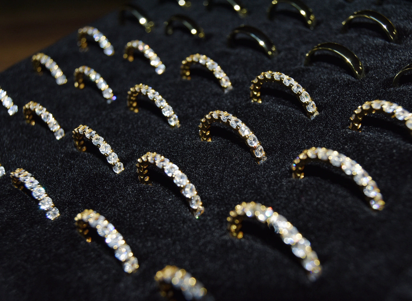 Rex Jewellers 9ct Gold Vermeil Moissanite 3MM Eternity Ring