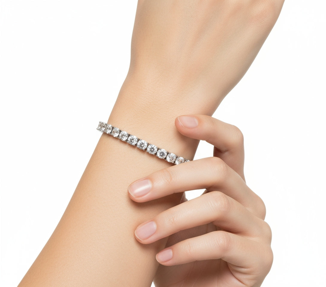 Luxury CZ Tennis Bracelet Gift - Bridal & Anniversary Fine Jewelry - Classic