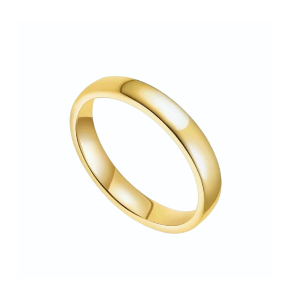 3.5mm Gold Tungsten Wedding Ring - Durable Men's & Women's Band