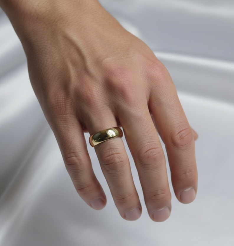 Tungsten 9ct Gold Couple Rings His Hers Wedding Bands 6MM