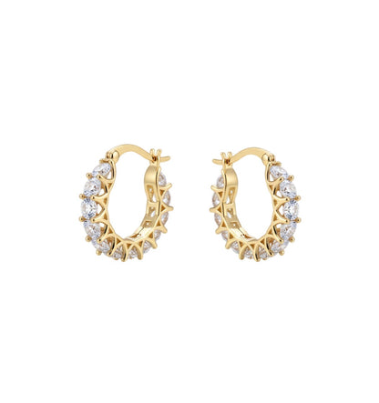 Crystal Hoop Earrings Rex Jewellers- Shimmer