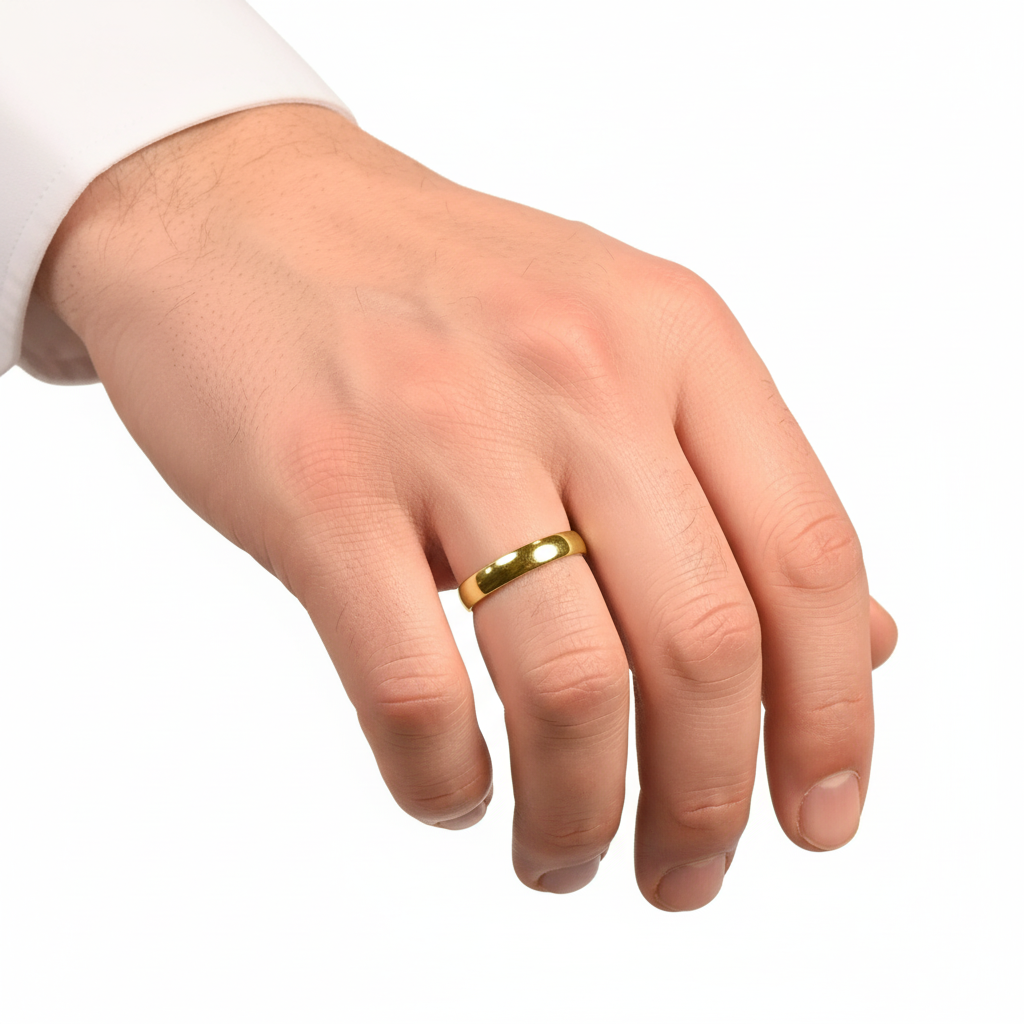 Tungsten Gold His Hers Wedding Bands Couple Rings 4MM