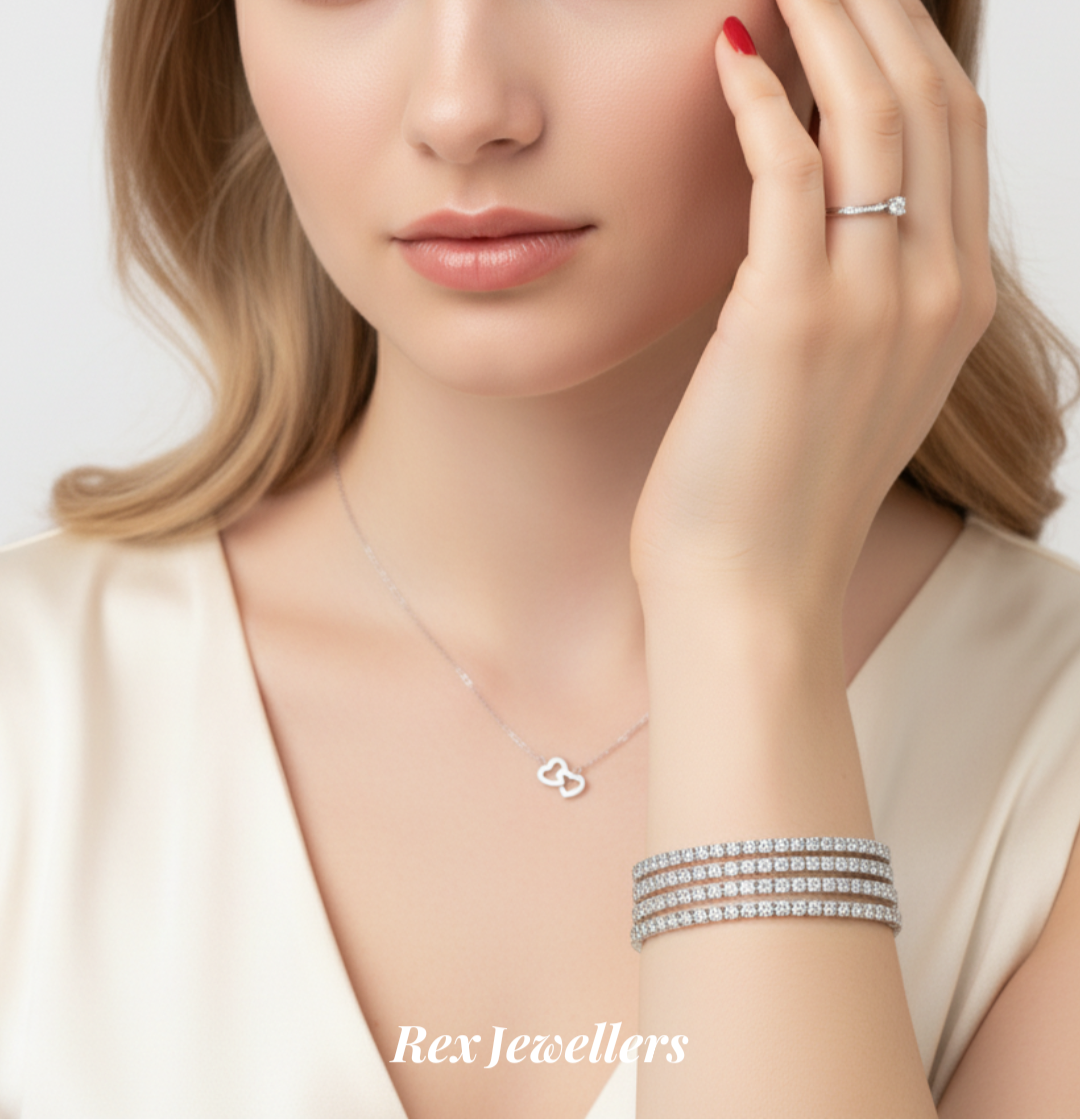 0.36ct Round Moissanite Engagement Rings White Gold Sterling Silver- Starlight