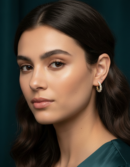 Crystal Hoop Earrings Rex Jewellers- Shimmer