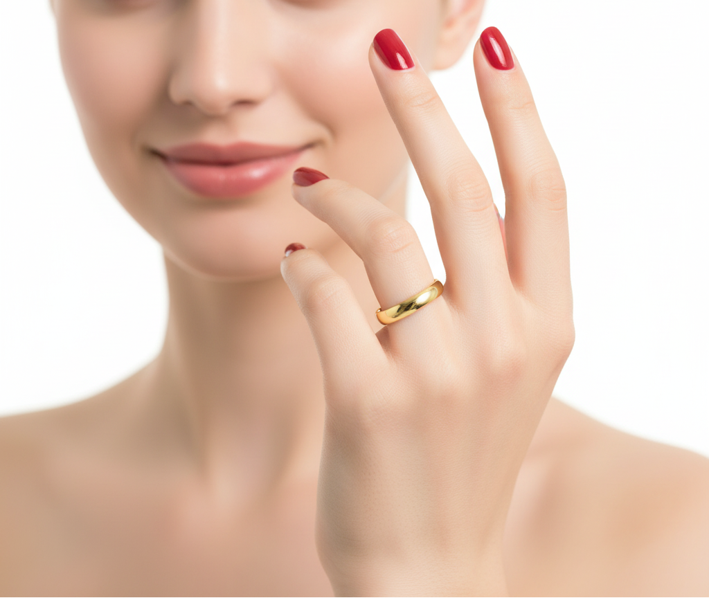 Tungsten Gold Wedding Rings His and Hers Wedding Bands 4MM