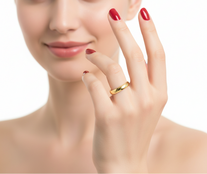 Tungsten Gold Wedding Rings His and Hers Wedding Bands 4MM