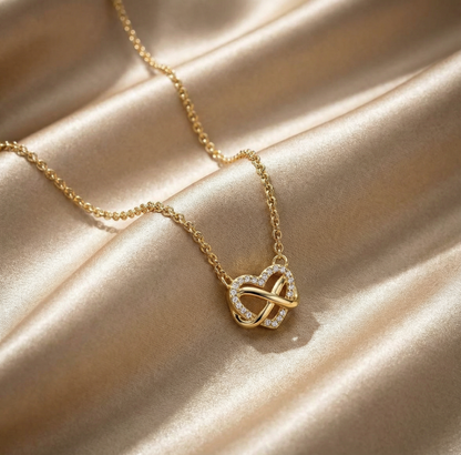 Gold Heart Infinity Necklace For Women Gift Ladies - Rex Jewellers