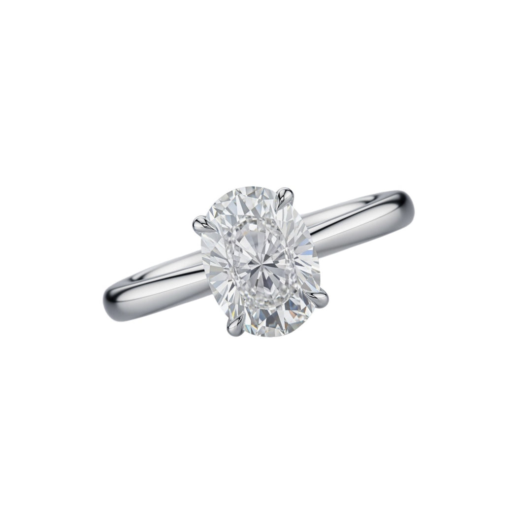 Opal Engagement Ring Oval Cut Solitaire Diamond Ring Rex Jewellers - Pearl Drops