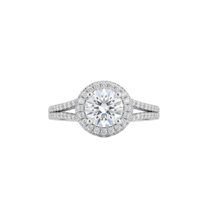 Round Cut Halo Engagement Promise Rings - Cheap & Affordable - Queen