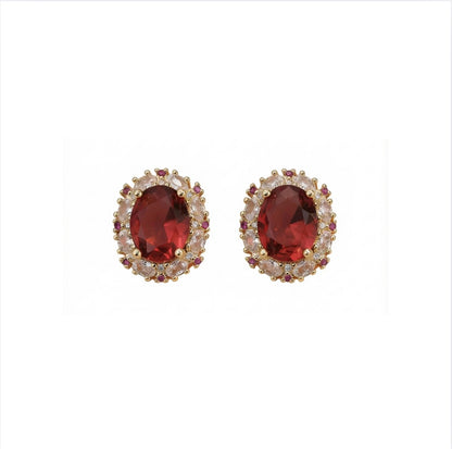 Ruby Gold Earrings