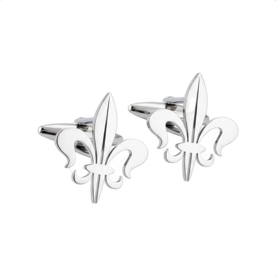 Luxury Fleur-de-Lis Mens Cuff Links