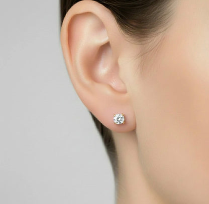 Stud Earrings 6MM Rex Jewellers- Solar