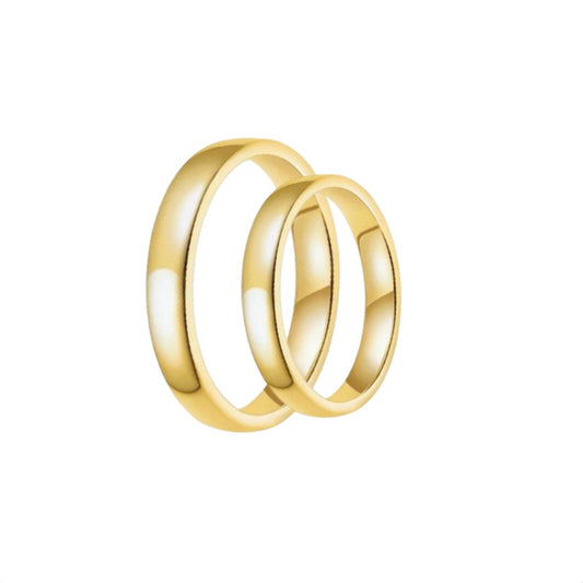 His and Hers Tungsten Gold Wedding Band Rings 4MM