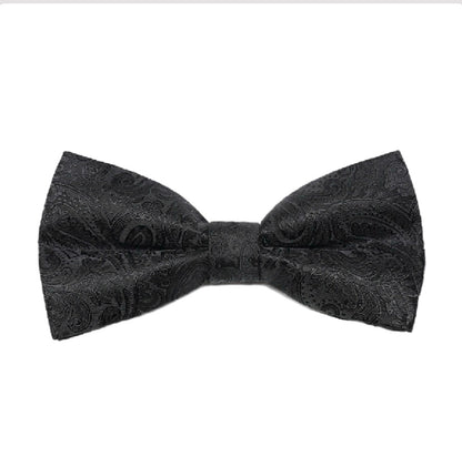 Luxury Mens Black Bow Tie Pre Tied