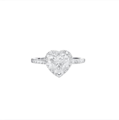 Heart Shape Cut CZ Engagement Promise Ring - Affordable Solitaire- Lover Girl
