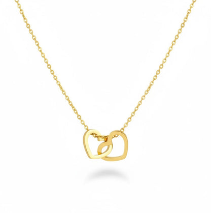 Gold Interlocking Heart Necklace - The Perfect Bridesmaid Gift- Te’Amo