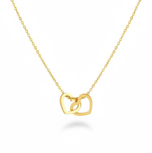 Gold Interlocking Heart Necklace - The Perfect Bridesmaid Gift- Te’Amo