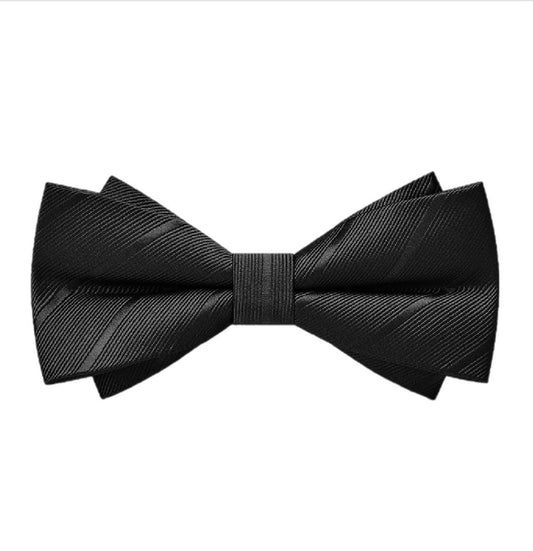 Mens Bow Tie Black Pre Tied- Premium