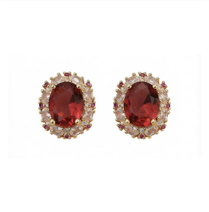 Ruby Gold Earrings