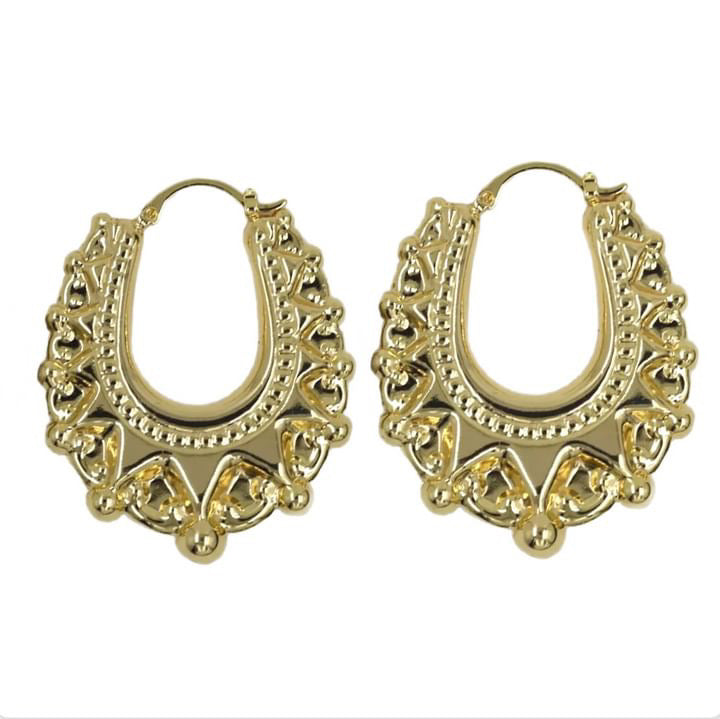 Queen Creole Hoops - 18k Gold