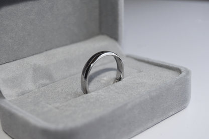 White Gold Sterling Silver Mens Womens Wedding Band Ring
