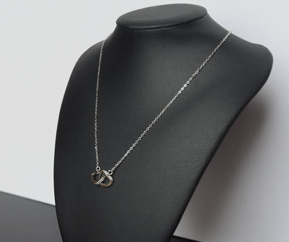 Double Heart Infinity Womens Necklace Rex Jewellers- Forever
