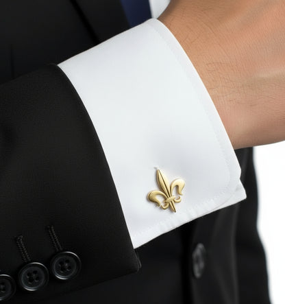 Luxury Fleur-de-Lis Mens Cuff Links