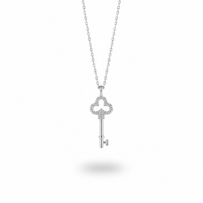 Key Heart Diamond Necklace Gift For Women Ladies- Key To My Heart