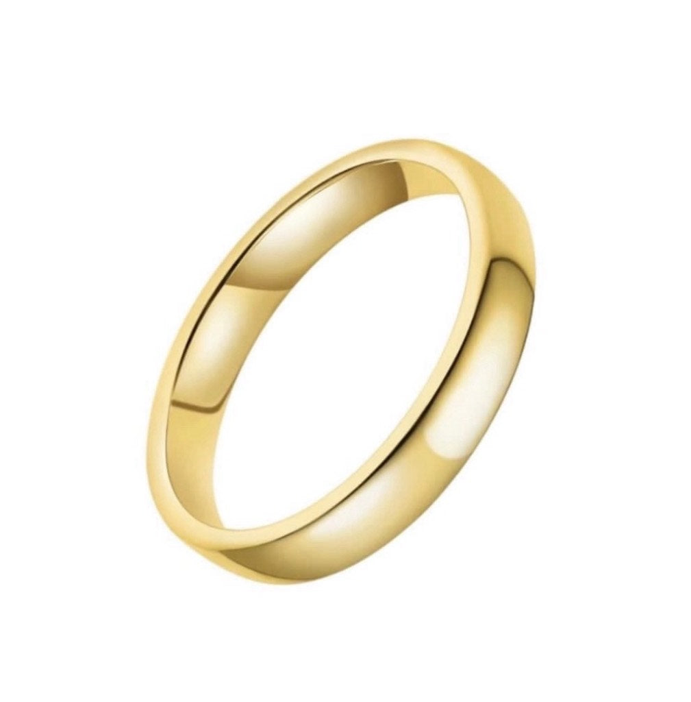 Gold Wedding Bands For Men Women Gold Tungsten- 3.5MM
