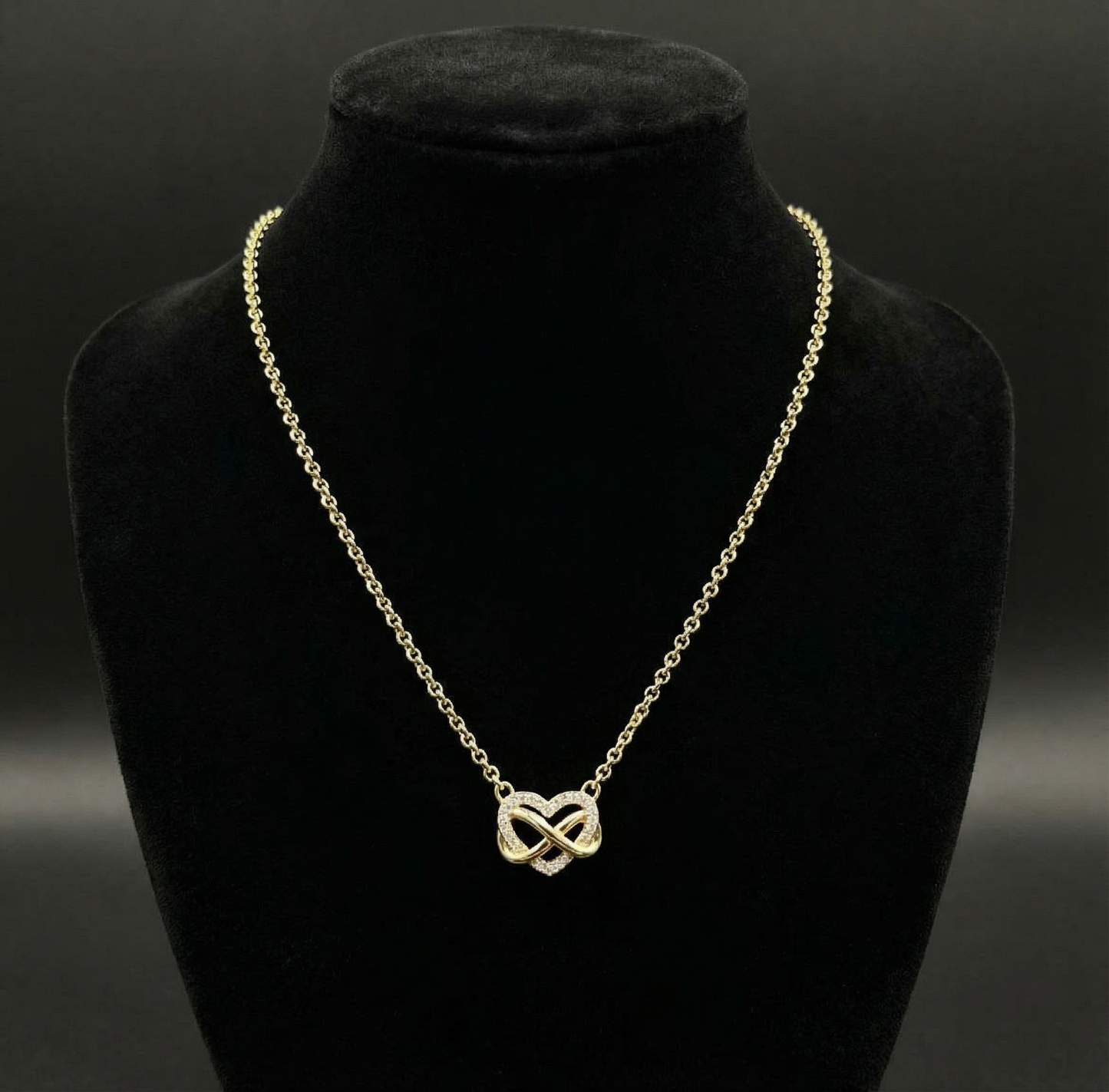 Gold Heart Infinity Necklace For Women Gift Ladies - Rex Jewellers