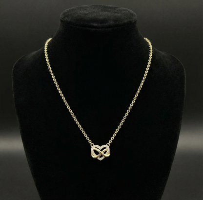 Gold Heart Infinity Necklace For Women Gift Ladies - Rex Jewellers
