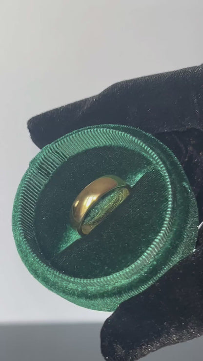Mens Rings Wedding Bands Gold Tungsten 6MM