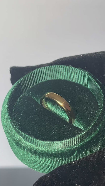 4MM Titanium Wedding Ring Gold