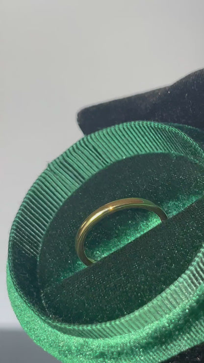2MM Titanium Gold Wedding Ring