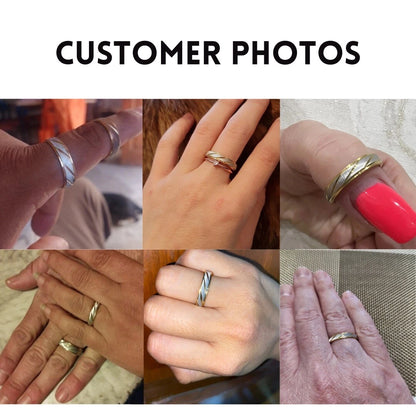 Gold Plated Stainless Steel Two Tone Men's Wedding Band 4MM