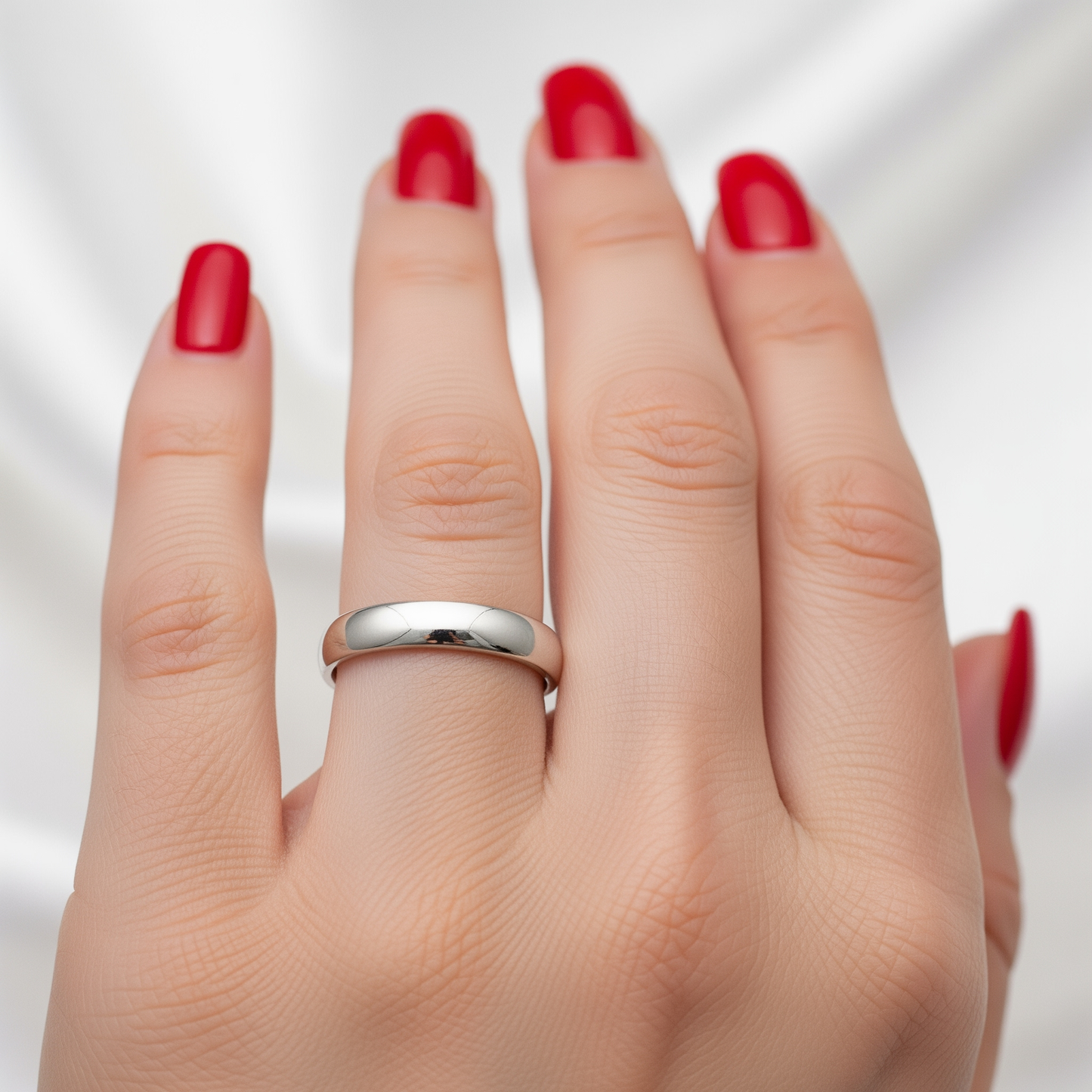 4MM Silver Wedding Band Sterling Silver 925 Wedding Rings